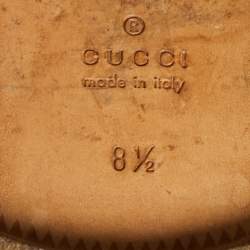 Pre Owned Gucci Black Leather Knee Length Rider Boots Size 42.5