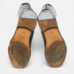 Pre Owned Gucci Black Leather Knee Length Rider Boots Size 42.5