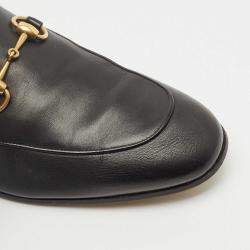 Pre Owned Gucci Black Leather Jordaan Loafers Size 43