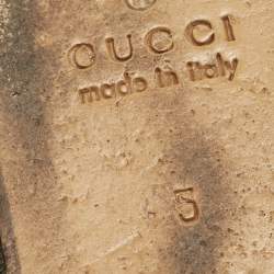 Pre Owned Gucci Black Leather and Fur Princetown Flat Mules Size 39