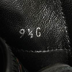 Pre Owned Gucci Black Guccissima Leather Web Low Top Sneakers Size 43.5