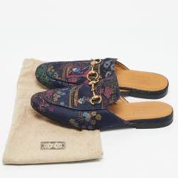 مملوكة مسبقًا بوط غوتشي برينستاون بروكاد وحرير متعدد الألوان مقاس 40