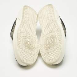 Pre Owned Gucci Multicolor Leather and GG Supreme Canvas Chunky B Sneakers Size 41