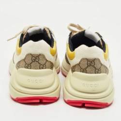 مملوكة مسبقًا Gucci Multicolor GG Supreme Canvas Rhyton Sneakers Size 41
