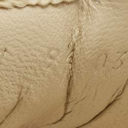 Pre Owned Gucci Cream Leather Rhyton Lace Up Sneakers Size 43.5