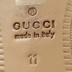 Pre Owned Gucci Black Leather Lace Up Oxfords Size 45