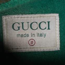 Pre Owned Gucci Multicolor GG Supreme Canvas and Leather Rhyton Sneakers Size 42