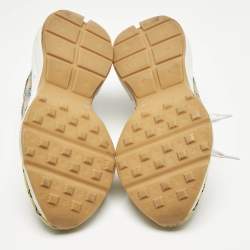 Pre Owned Gucci Multicolor GG Canvas and Leather Rhyton Sneakers Size 39