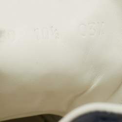 Pre Owned Gucci White Python Embossed Leather Web Ace Lace Up Sneakers Size 45.5