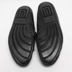 Pre Owned Gucci Black Patent Leather Hysteria Fringe Loafers Size 43.5