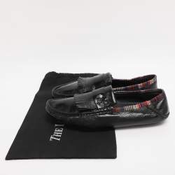 Pre Owned Gucci Black Patent Leather Hysteria Fringe Loafers Size 43.5