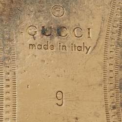 Pre Owned Gucci Black Leather Princetown Flat Mules Size 43