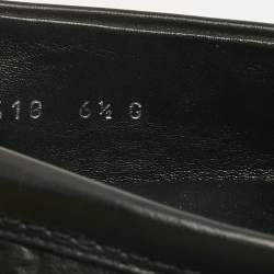 Pre Owned Gucci Black Leather Guccissima Leather Slip On Loafers Size 40.5