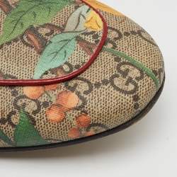Pre Owned Gucci Multicolor GG Supreme Canvas Tian Princetown Flat Mules Size 41