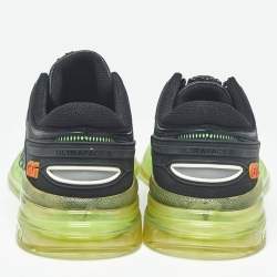 Pre Owned Gucci Black/Green Fabric and Rubber Ultrapace Low Top Sneakers Size 42