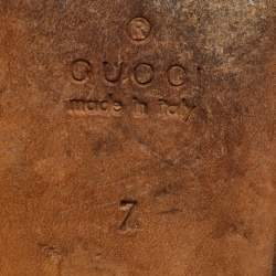 Pre Owned Gucci Burgundy Suede Web Horsebit Slip On Loafers Size 41