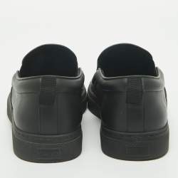 Pre Owned Gucci Multicolor GG Coated Canvas and Leather Slip On Sneakers Size 45