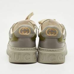 مملوكة مسبقًا حذاء رياضي غوتشي قماش وجلد متعدد الألوان كعب منخفض مقاس 43