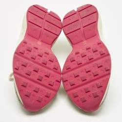 Pre Owned Gucci Multicolor Coated Canvas and Leather Rhyton Lace Up Sneakers Size 45