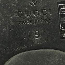 Pre Owned Gucci Tricolor Canvas and Leather Interlocking G Web Thong Flats Size 43