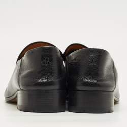 Pre Owned Gucci Black Leather Jordaan Horsebit Loafers Size 42