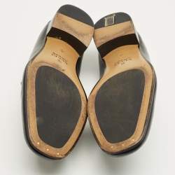 Pre Owned Gucci Black Leather Jordaan Horsebit Loafers Size 42