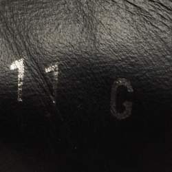 Pre Owned Gucci Black GG Canvas and Leather Lace Up Sneakers Size 45