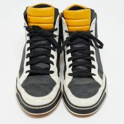 مملوكة مسبقًا Gucci Size 44 Multicolor Canvas and Leather High Top Sneakers