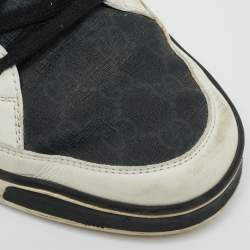 مملوكة مسبقًا Gucci Size 44 Multicolor Canvas and Leather High Top Sneakers