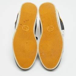 مملوكة مسبقًا Gucci Size 44 Multicolor Canvas and Leather High Top Sneakers