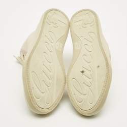 مملوكة مسبقًا Gucci Size 42.5 Beige GG Canvas and Leather High Top Sneakers