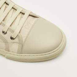 مملوكة مسبقًا Gucci Size 42.5 Beige GG Canvas and Leather High Top Sneakers