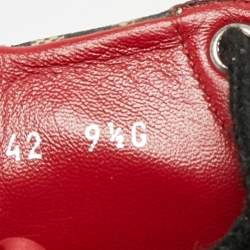 مملوكة مسبقًا Gucci Caleido Size 43.5 Brown Coated Canvas High Top Sneakers