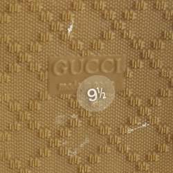 Pre Owned Gucci Size 43.5 Cream GG Canvas Slip On Espadrille