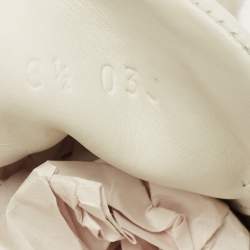 Pre Owned حذاء رياضي غوتشي منخفض من أعلى ويبس نجوم معدنية جلد أبيض مقاس 42.5