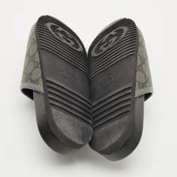 مملوكة مسبقًا Gucci Horsebit Size 42 Grey GG Supreme Canvas Horsebit Flat Mules