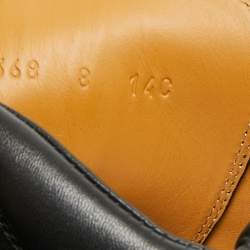 Pre Owned حذاء بوت كاحل غوتشي مزين "جي" متداخل جلد أسود مقاس 42