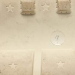 Pre Owned Gucci Rhyton Size 41 Beige Leather Gucci Logo Print Low Top Sneakers