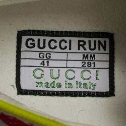 مملوكة مسبقًا حذاء رياضي غوتشي لوفيلايت قماش محبوك متعدد الألوان منخفض من أعلى مقاس 41