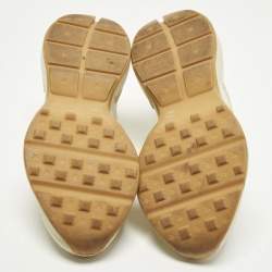 مملوكة مسبقًا Gucci Rhyton Size 41 Cream Leather Star Lace Up Sneakers