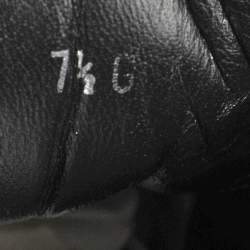 مملوكة مسبقًا Gucci Ace Web Stripe Size 41.5 Black Leather Low Top Sneakers