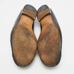 مملوكة مسبقًا حذاء لوفَرز غوتشي سليب سويِدي بُني داكن مُزيّن هُورسبِيت مقاس 43