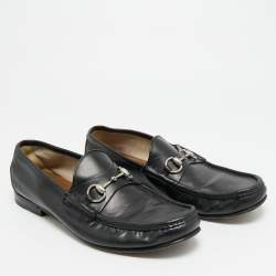 مملوكة مسبقًا حذاء لوفَرز غوتشي سليب سويِدي بُني داكن مُزيّن هُورسبِيت مقاس 43