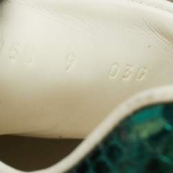 Pre Owned Gucci Ace Size 43 White Leather Lace Up Sneakers