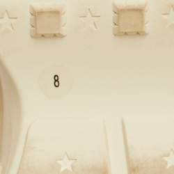 مملوكة مسبقًا Gucci Rhyton Size 42 Cream Leather Vintage Logo Lace Up Sneakers