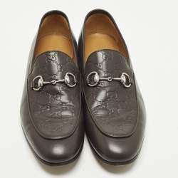 مملوكة مسبقًا Gucci Jordy Size 44.5 Brown Guccissima Leather Loafers
