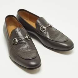 مملوكة مسبقًا Gucci Jordy Size 44.5 Brown Guccissima Leather Loafers
