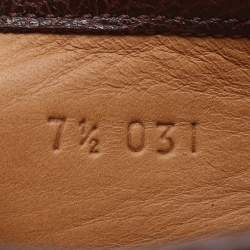 Pre Owned حذاء لوفرز غوتشي هورسبيت جلد بني مقاس 41.5