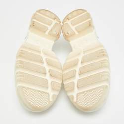 مملوكة مسبقًا حذاء لوفر رياضي غوتشي حصان جلد أبيض وجلد لامع مقاس 41.5