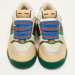 مملوكة مسبقًا Gucci Screener Size 41.5 Multicolor Canvas and Nubuck Leather Low Top Sneakers